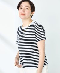 NOLLEY’S sophi/シルケット天竺衿配色ロゴTシャツ/508146605