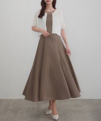 CENEA/セネア CENEA CENEA シアー半袖リブカーディガン＋リネンフレアキャミワンピース set【一部ペチスカートSET】/508162517