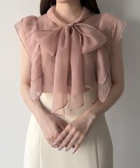 mipiarl/ミピアール mipiarl mipiarl ノースリーブボウタイワッシャーシアーブラウス/508162560