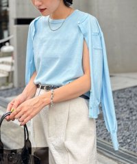 《アンサンブル対応/手洗い可能》綿ポリポケ付きCクルーネックカーディガン