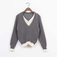 STYLEBLOCK/スタイルブロック STYLEBLOCK バイカラーニットカーディガン/508164070