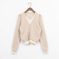 STYLEBLOCK/スタイルブロック STYLEBLOCK バイカラーニットカーディガン/508164070