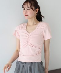BLUEEAST/ブルーイースト BLUEEAST 半袖ハートネックギャザーTシャツ/508164115