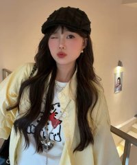 shopnikoniko/ショップニコニコ ShopNikoNiko ストライプフリンジ ハンチング帽 韓国カジュアル 韓国ガーリー ワンホンファッション オルチャンファッション フリン/508164168