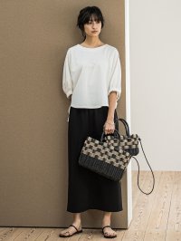 MAYSON GREY/メイソングレイ MAYSON GREY ハーフドルマンスリーブスカートセットアップ≪洗濯機で洗える≫/508164618