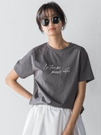 MAYSON GREY/メイソングレイ MAYSON GREY ハンドメッセージ刺繍ロゴTシャツ≪洗濯機で洗える≫/508164620