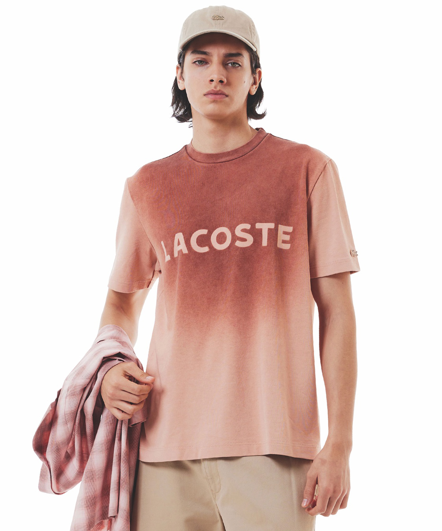 ☆LACOSTE ラコステ☆ ブランドネーム ロゴ 半袖Tシャツ セール 30%OFF】ラコステ LACOSTE ステンシルブランドネームロゴ