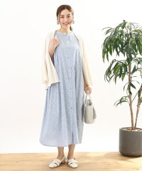 eur3/【大きいサイズ】カットジャカードコットンワンピース/508164840