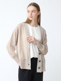 Aga/アーガ Aga ラメミックスシアーカーディガン/508164928