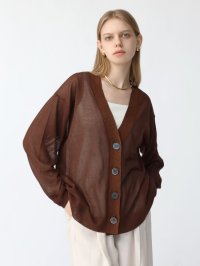 Aga/アーガ Aga ラメミックスシアーカーディガン/508164928