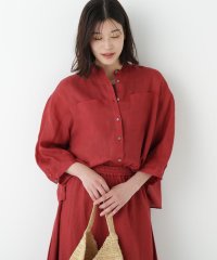 human woman/◆ラミーバンドカラーシャツブラウス/508164931