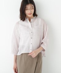human woman/◆ラミーバンドカラーチェックシャツブラウス/508164934