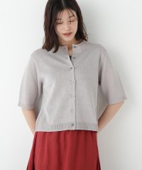 human woman/◆ミドルゲージギマクルーネック半袖カーディガン/508164956