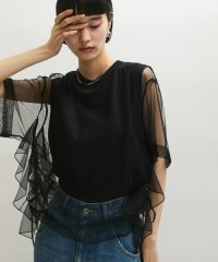 ADAM ET ROPE'/【サステナブル】・【定番人気】ギャザーチュールトップス/508164978