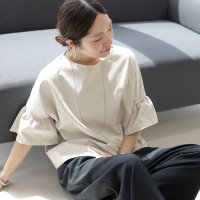 Aletta vita/アレッタ ヴィータ Aletta vita 汗染み防止加工フリルスリーブプルオーバー/508165124