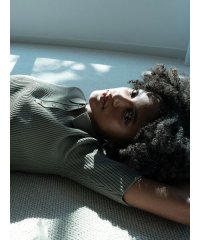 Te chichi/スキッパーポロリブニット《2025summer catalog item》/508165314
