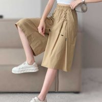 ica/アイカ ica ガウチョパンツ キュロットパンツ ハーフパンツ ワイドパンツ スカーチョ キュロット スカート パンツ 膝下丈 七分丈 ゆったり Aライン ハイ/508165393