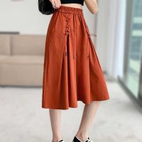 ica/アイカ ica ガウチョパンツ キュロットパンツ ハーフパンツ ワイドパンツ スカーチョ キュロット スカート パンツ 膝下丈 七分丈 ゆったり Aライン ハイ/508165393