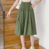 ica/アイカ ica ガウチョパンツ キュロットパンツ ハーフパンツ ワイドパンツ スカーチョ キュロット スカート パンツ 膝下丈 七分丈 ゆったり Aライン ハイ/508165393