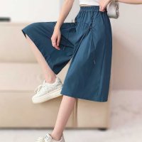 ica/アイカ ica ガウチョパンツ キュロットパンツ ハーフパンツ ワイドパンツ スカーチョ キュロット スカート パンツ 膝下丈 七分丈 ゆったり Aライン ハイ/508165393
