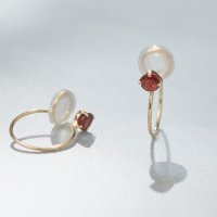L&Co./エルアンドコー L&Co. K10誕生石イヤリング 1月ガーネット/508165546
