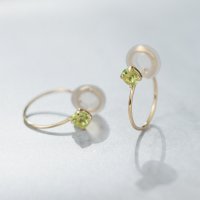 L&Co./エルアンドコー L&Co. K10誕生石イヤリング 8月ペリドット/508165553