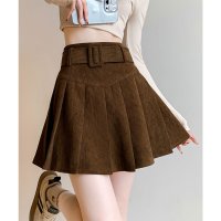 Lace Ladies/レースレディース Lace Ladies ハイウエスト ベルト付き プリーツ ミニ スカート/508165614