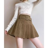 Lace Ladies/レースレディース Lace Ladies ハイウエスト ベルト付き プリーツ ミニ スカート/508165614