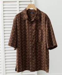 ITEMS URBAN RESEARCH/リーフプリントオープンカラー半袖シャツ/508165862