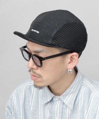 Mr.COVER/ミスターカバー Mr.COVER ムラ染風 撥水ナイロン メッシュ切替 ジェット アンパイアキャップ 接触冷感スベリ使用/508166133