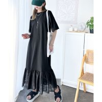 Classical Elf/クラシカルエルフ Classical Elf 【JaVa ジャバコラボ】トレンドスタイル即完成!レイヤード風チュールコンビTシャツワンピース/508166151