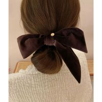 Lace Ladies/レースレディース Lace Ladies ベロア調 ビッグ リボン シュシュ ヘアゴム/508166364