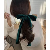 Lace Ladies/レースレディース Lace Ladies ベロア調 ロング リボン シュシュ ヘアゴム/508166365