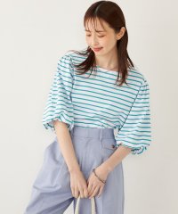 SHIPS Colors WOMEN/SHIPS Colors:〈洗濯機可能〉カラー ボーダー ギャザー スリーブ プルオーバー/508166594