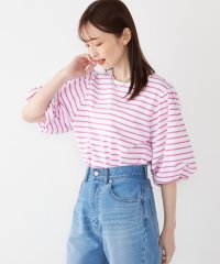 SHIPS Colors WOMEN/SHIPS Colors:〈洗濯機可能〉カラー ボーダー ギャザー スリーブ プルオーバー/508166594