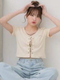 Emsexcite/エムズエキサイト ems excite レースアッププレート付きカットソー/508166653