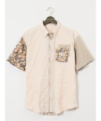 GRAND-BACK/グランバック GRAND－BACK 【大きいサイズ】カステルバジャック/CASTELBAJAC ストレッチ 異素材切替 半袖シャツ/508166703