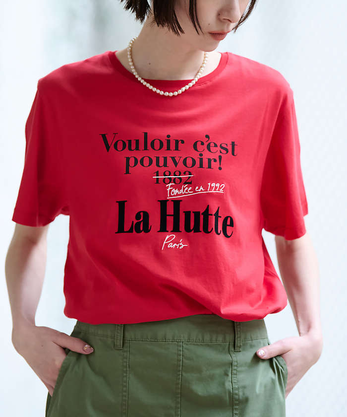 別注【La Hutte / ラ ユット】フロッキー × 刺繍 ロゴTシャツ 別注【La Hutte / ラ ユット】フロッキー × 刺繍 ロゴTシャツ