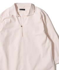 TETE HOMME/テットオム TETE HOMME 【WEB限定】パナマ織り7分袖カプリシャツ / スキッパーシャツ/508166817