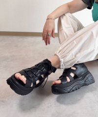 lus./ラスドット lus. 厚底レースアップブーツサンダル/508166898