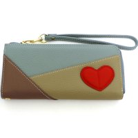 ESTACION/エスタシオン Estacion Estacion～エスタシオン～・ハートモチーフバイカラー本革長財布【3001】/508166906