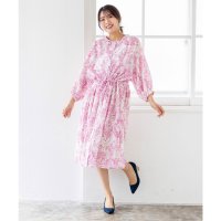 ScoLar/スカラー ScoLar 海総柄シアーチェック 前開きシャツワンピース/508167075