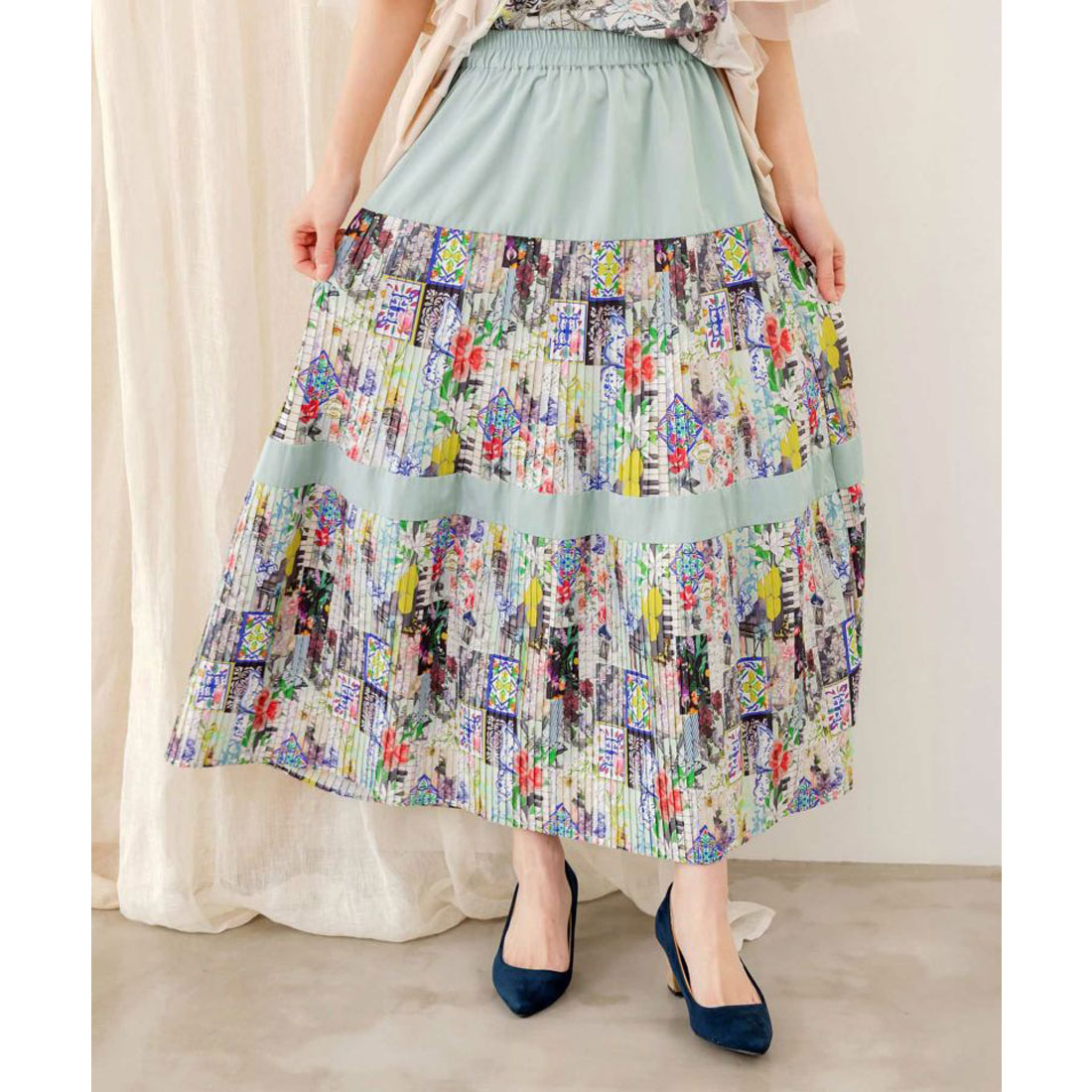 株)ラピーヌのプリーツスカート 黒です。 （マダム ジョコンダ
