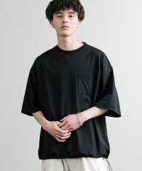 Rocky Monroe/ロッキーモンロー Rocky Monroe Tシャツ 半袖 カットソー メンズ 無地 オーバーサイズ ルーズ 裾ドローコード 胸ポケット グラスコード付き スト/508167200