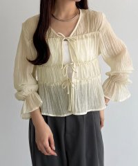 callautia/カラウティア callautia callautia ギャザーリボンシアーブラウス/508167279
