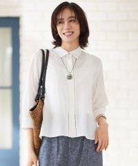 JIYU-KU（SMALL SIZE）/【ドラマ「明日はもっと いい日になる」着用】【接触冷感・吸水速乾・洗える】ナチュラルリネンクロップド丈 シャツ/508167409