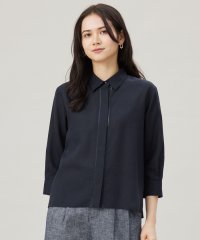 JIYU-KU（SMALL SIZE）/【ドラマ「明日はもっと いい日になる」着用】【接触冷感・吸水速乾・洗える】ナチュラルリネンクロップド丈 シャツ/508167409