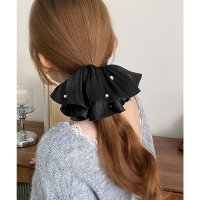 miniministore/ミニミニストア miniministore パール付きシュシュ 上品プリーツヘアゴム/508167435