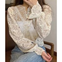 miniministore/ミニミニストア miniministore 花柄レースブラウス 韓国風シアートップス/508167447