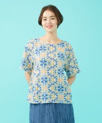 Jocomomola/【日本製】Rosa flamenco フラワープリントタックブラウス/508167574